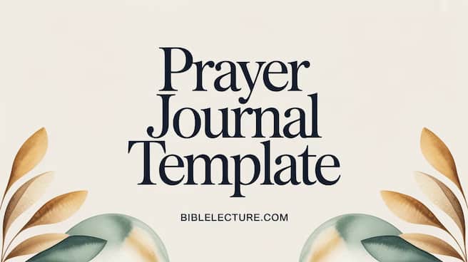 Prayer Journal Template