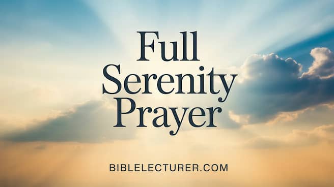 Full Serenity Prayer