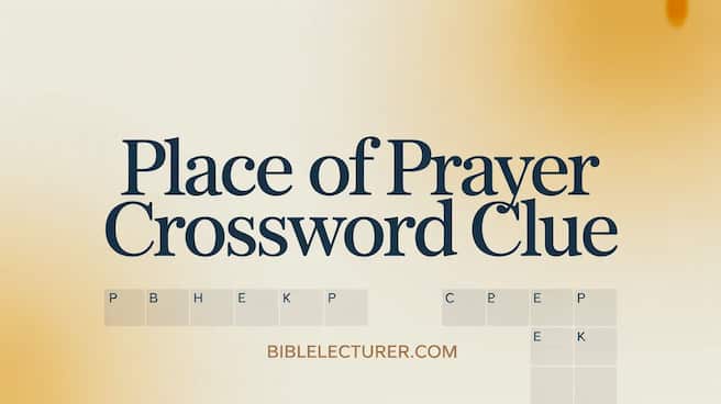 Place of Prayer Crossword Clue